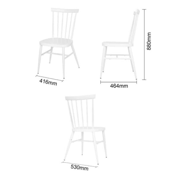 Bolero Windsor Aluminium White Chairs White (Pack of 4) - Image 6