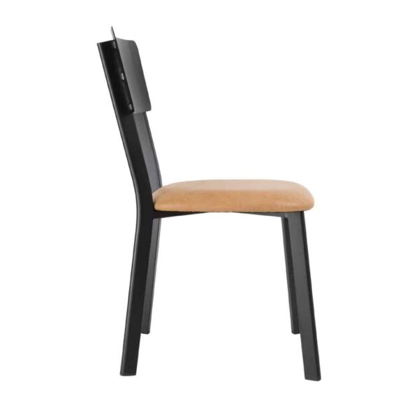 Bolero Metal & PU Side Chair Vintage Camel (Pack 4) - Image 4