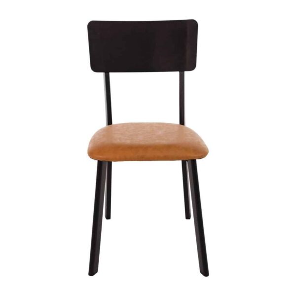 Bolero Metal & PU Side Chair Vintage Camel (Pack 4) - Image 6