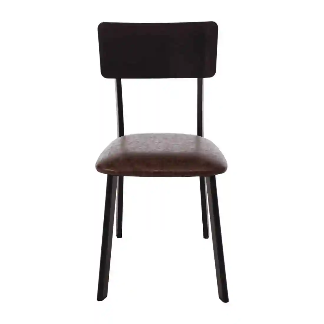 Bolero Metal & PU Side Chairs Vintage Mocha (Pack 4) - Image 4