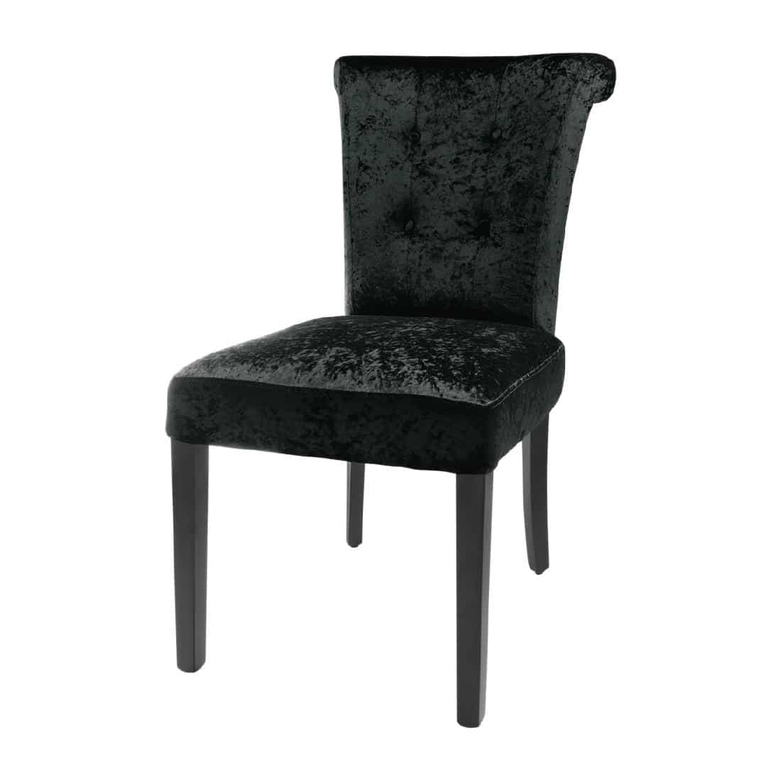 Bolero Black Crushed Velvet Dining Chair (Pack of 2) - Image 3