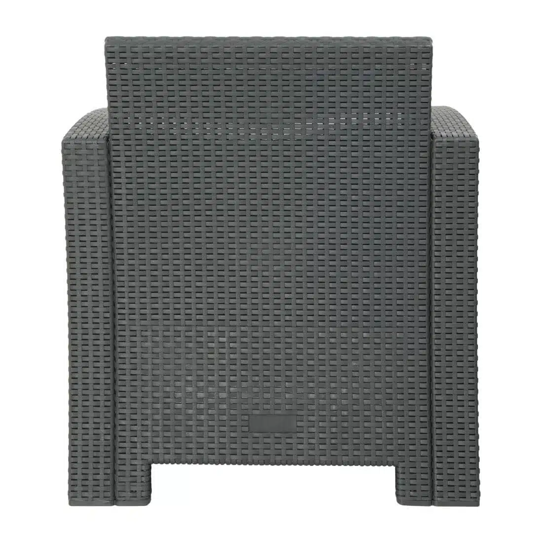 Bolero PP Armchair and Table Wicker Set Grey - Image 4