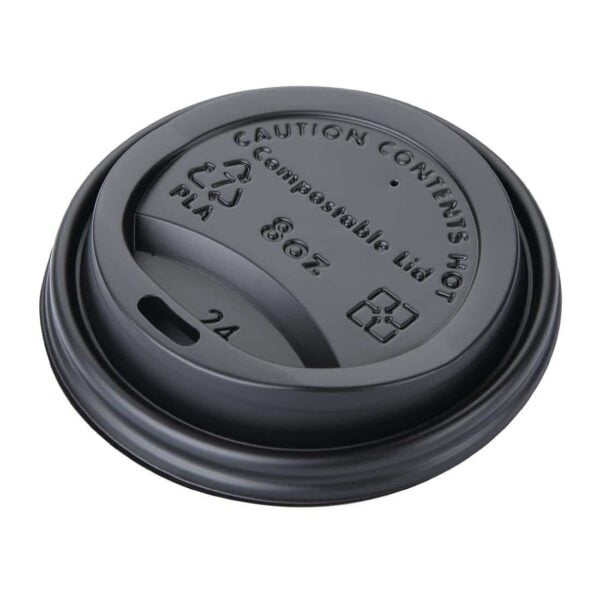 Fiesta Compostable Coffee Cup Lids 225ml / 8oz (Pack of 1000) - Image 2