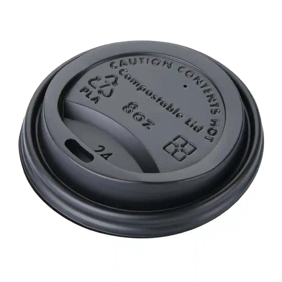 Fiesta Compostable Coffee Cup Lids 225ml / 8oz (Pack of 1000) - Image 1