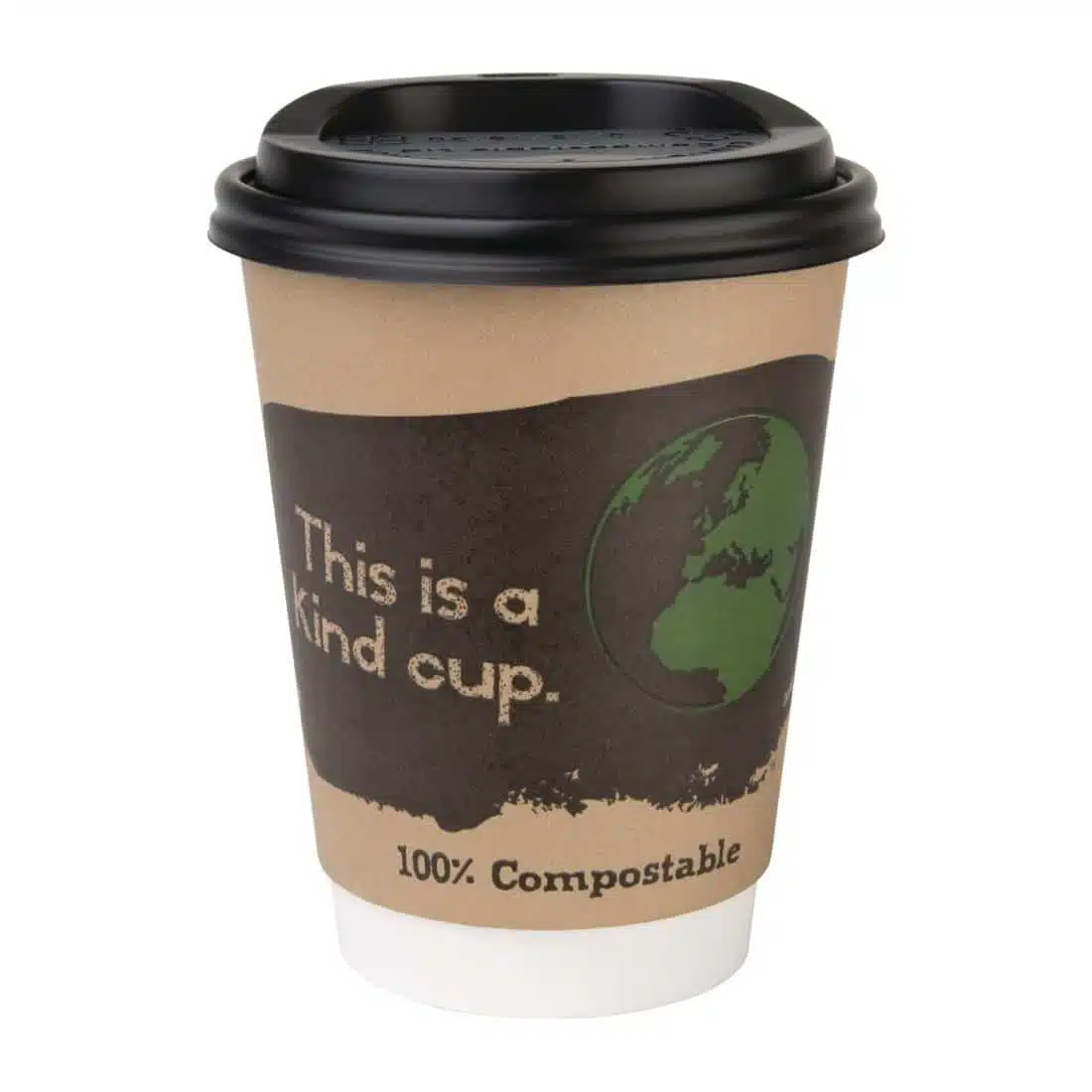 Fiesta Compostable Coffee Cup Lids 340ml / 12oz (Pack of 1000) - Image 4