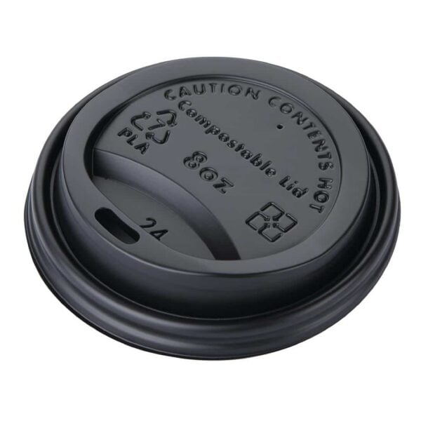 Fiesta Compostable Coffee Cup Lids 225ml / 8oz (Pack of 50) - Image 2