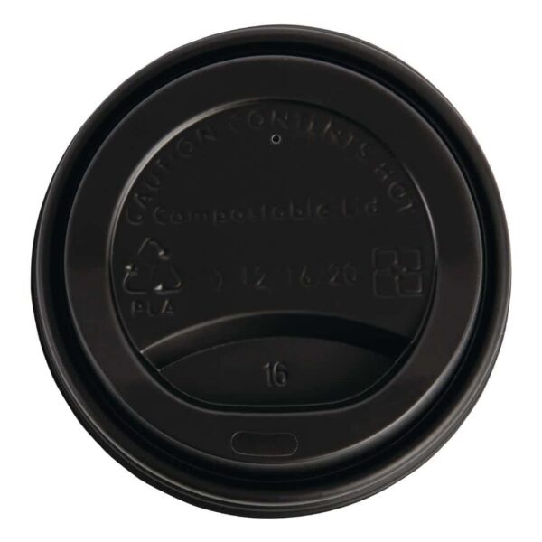 Fiesta Compostable Coffee Cup Lids 340ml / 12oz (Pack of 50) - Image 2