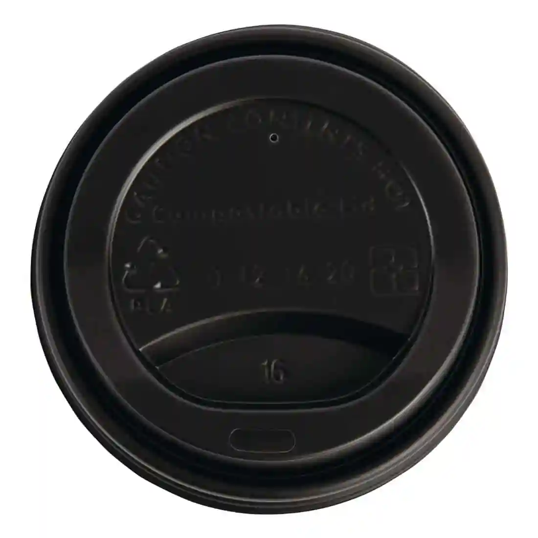 Fiesta Compostable Coffee Cup Lids 340ml / 12oz (Pack of 50) - Image 1