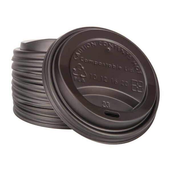 Fiesta Compostable Coffee Cup Lids 340ml / 12oz (Pack of 50) - Image 3