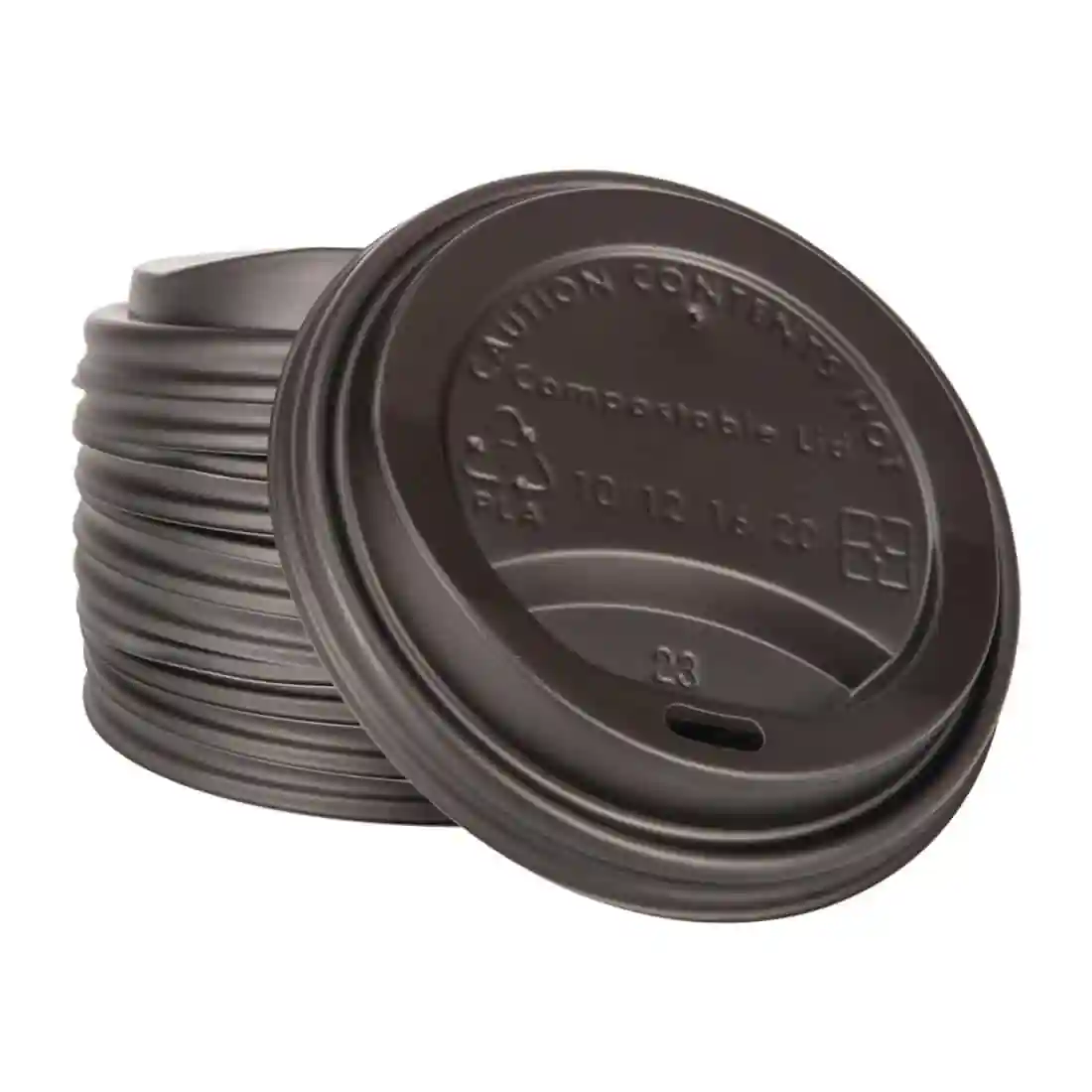 Fiesta Compostable Coffee Cup Lids 340ml / 12oz (Pack of 50) - Image 2
