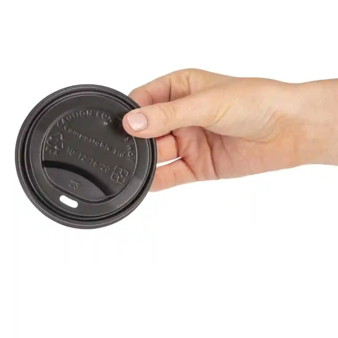 Fiesta Compostable Coffee Cup Lids 340ml / 12oz (Pack of 50) - Image 3