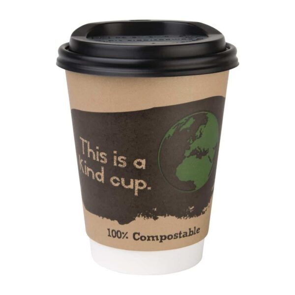 Fiesta Compostable Coffee Cup Lids 340ml / 12oz (Pack of 50) - Image 5
