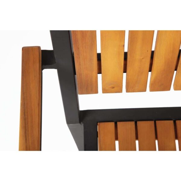 Bolero Steel & Acacia Armchair (Pack of 4) - Image 9