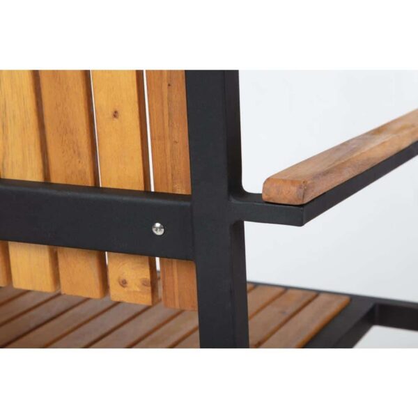 Bolero Steel & Acacia Armchair (Pack of 4) - Image 11