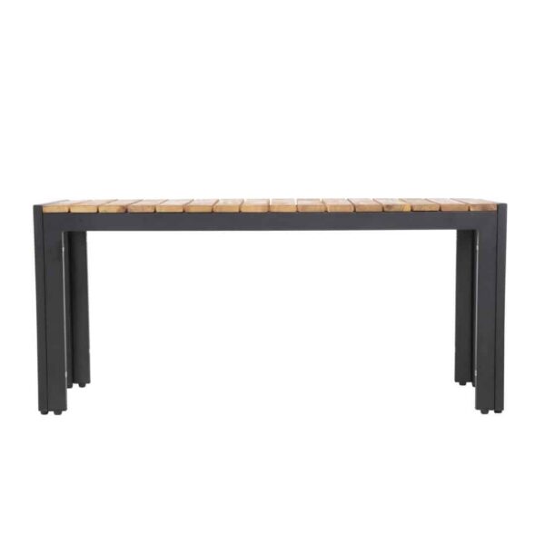 Bolero Rectangular Steel and Acacia Benches 1000mm (Pack of 2) - Image 3