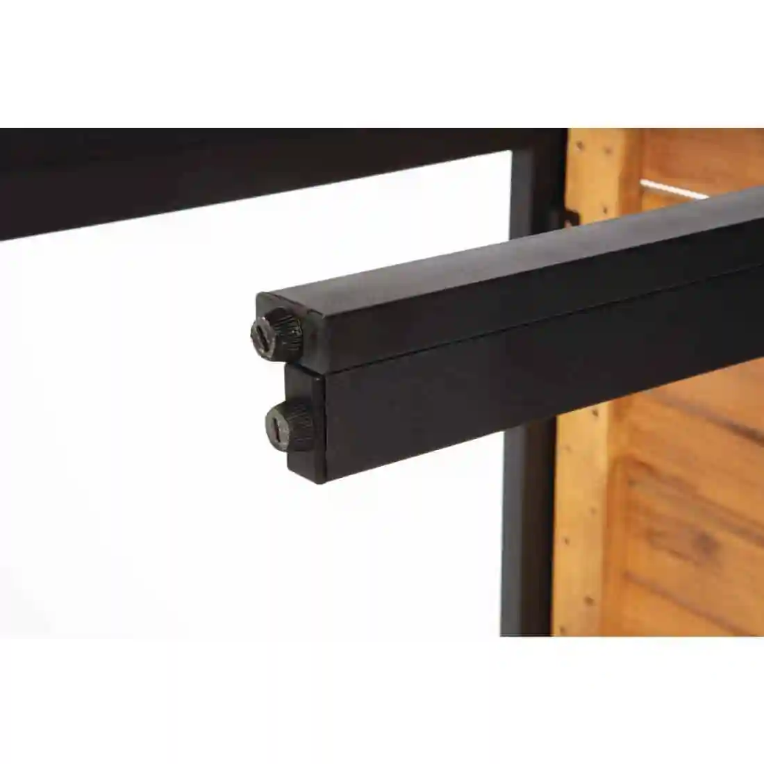 Bolero Rectangular Steel and Acacia Benches 1000mm (Pack of 2) - Image 8