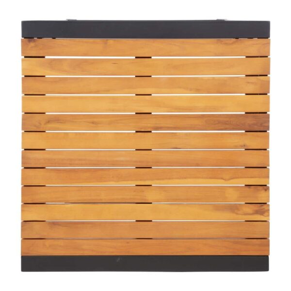 Bolero Square Steel and Acacia Bar Table 600mm - Image 11