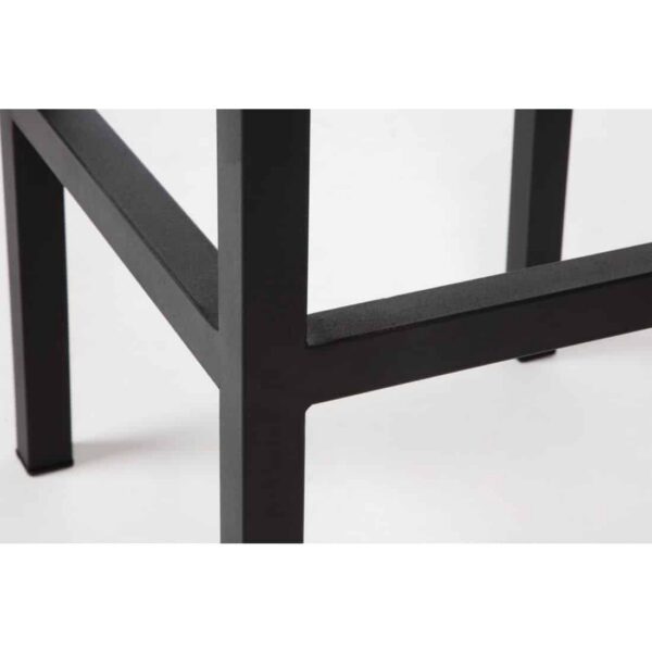 Bolero Black Steel & Acacia Wood Bar Stools (Pack of 2) - Image 6