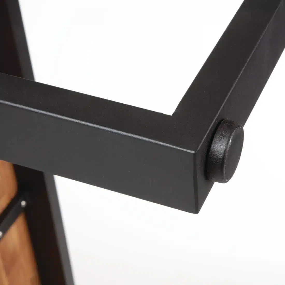 Bolero Acacia Wood and Steel Industrial Benches 1600mm (Pack of 2) - Image 7