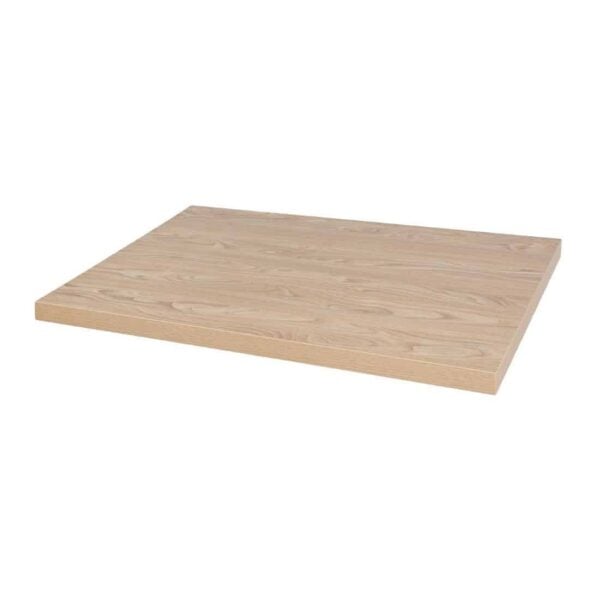 Bolero Pre-drilled Rectangular Table Top Antique Natural 1100(W) x 700(D)mm - Image 2