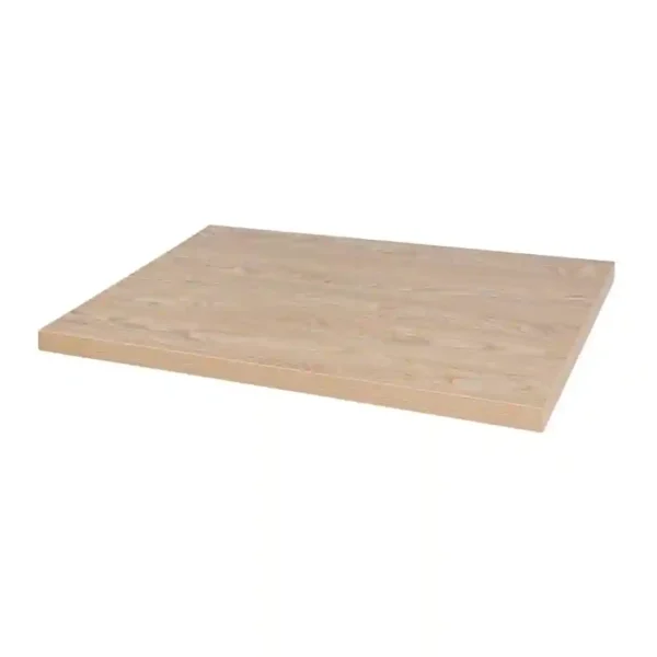 Bolero Pre-drilled Rectangular Table Top Antique Natural 1100(W) x 700(D)mm - Image 1