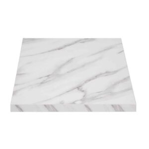 Bolero Pre-Drilled Square Table Top Marble Effect 600mm