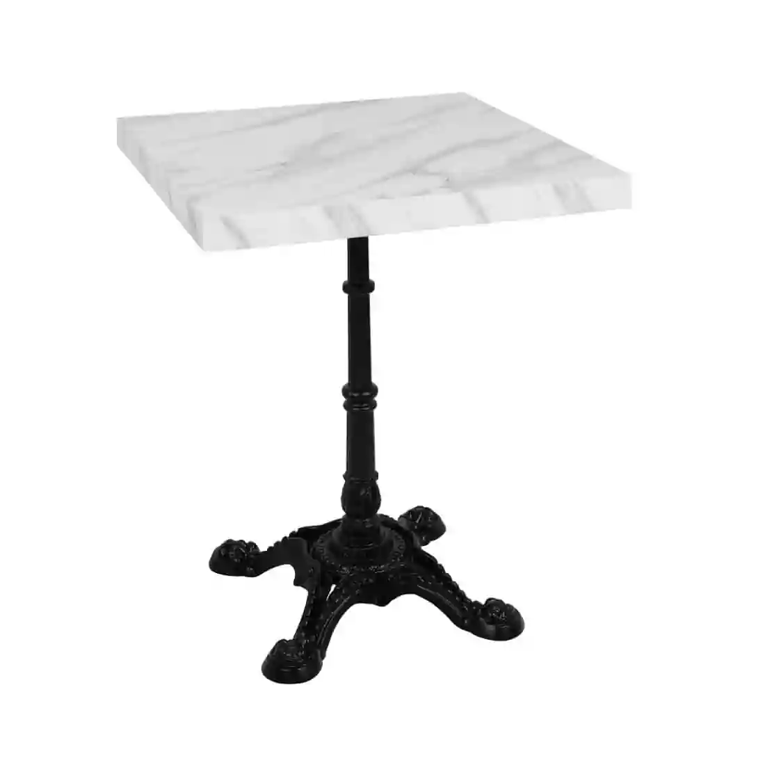 Bolero Pre-Drilled Square Table Top Marble Effect 600mm - Image 4