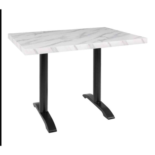 Bolero Pre-Drilled Rectangular Table Top Marble Effect 700mm - Image 8
