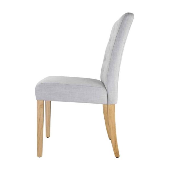 Bolero Chiswick Button Dining Chairs French Grey (Pack of 2) - Image 3