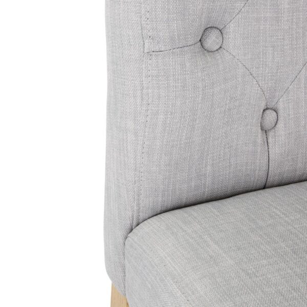 Bolero Chiswick Button Dining Chairs French Grey (Pack of 2) - Image 5