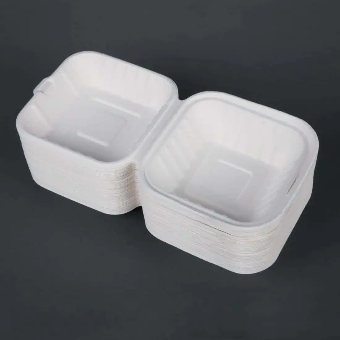 Fiesta Compostable Bagasse Burger Boxes with Side Ridges 152mm (Pack of 500) - Image 12