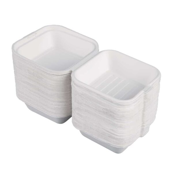 Fiesta Compostable Bagasse Burger Boxes with Bottom Ridges 153mm (Pack of 500) - Image 8