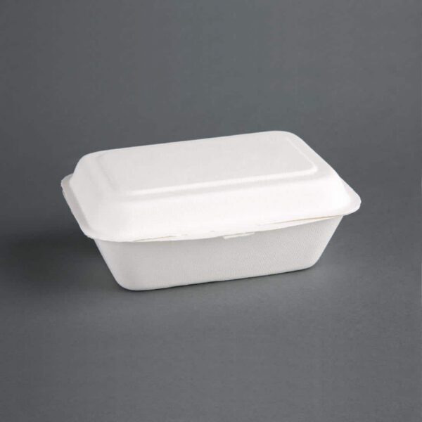 Fiesta Compostable Bagasse Hinged Food Containers 182mm - Image 3