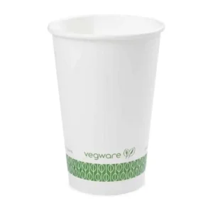 Vegware Compostable Hot Cups White 455ml / 16oz (Pack of 1000)