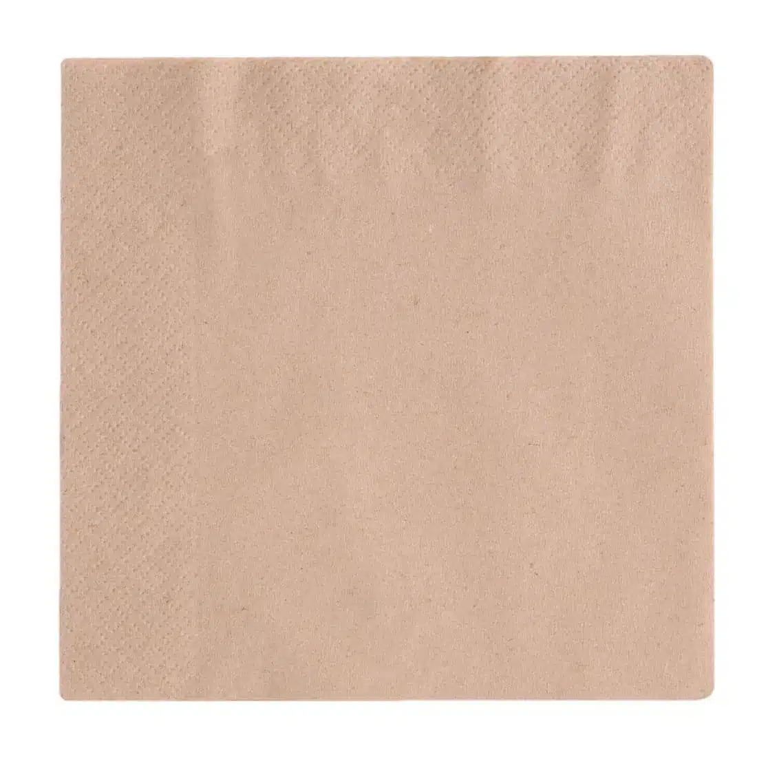 Vegware Recycled Lunch Napkin Kraft 33x33cm 2ply 1/4 Fold (Pack of 2000) - Image 1