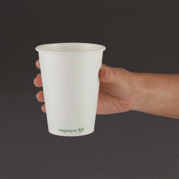 Vegware Compostable Coffee Cups Single Wall 340ml / 12oz (Pack of 1000) - Image 4