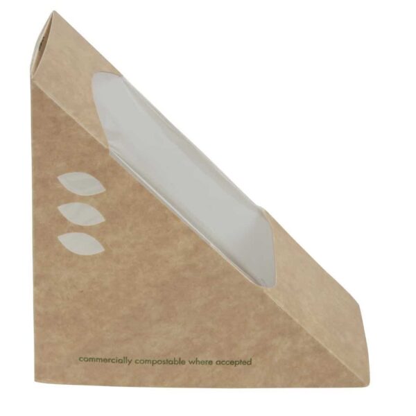 Vegware Compostable Kraft Sandwich Wedges 65mm (Pack of 500) - Image 3