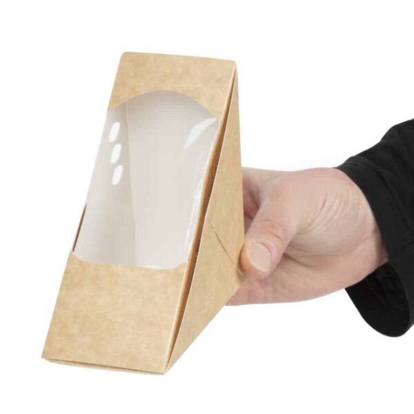 Vegware Compostable Kraft Sandwich Wedges 65mm (Pack of 500) - Image 7