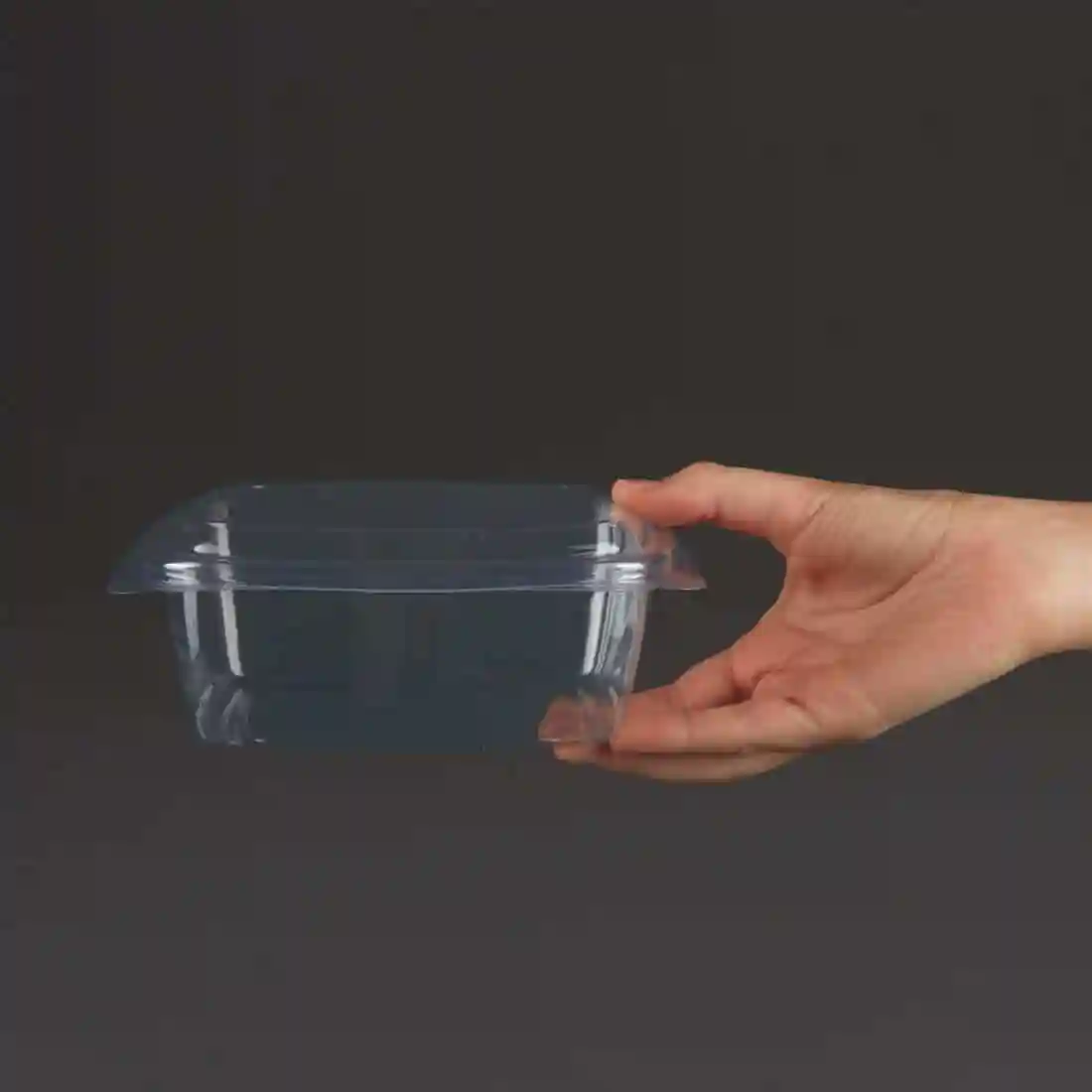 Vegware Compostable PLA Hinged-Lid Deli Containers 680ml / 24oz (Pack of 200) - Image 4