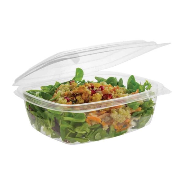 Vegware Compostable PLA Hinged-Lid Deli Containers 680ml / 24oz (Pack of 200) - Image 7