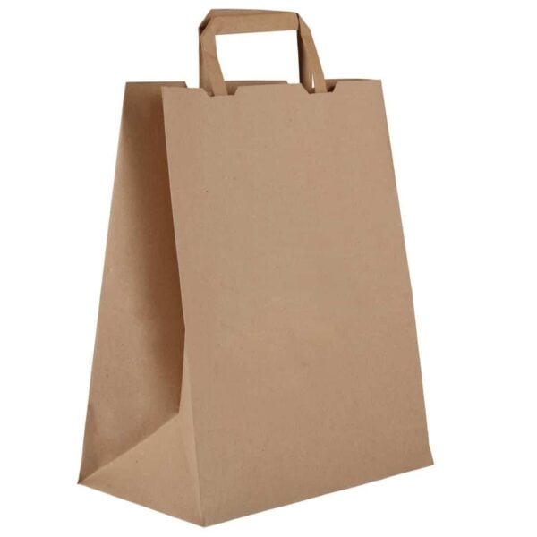 Vegware Compostable Recycled Paper Carrier Bags Large (Pack of 250) - Image 2