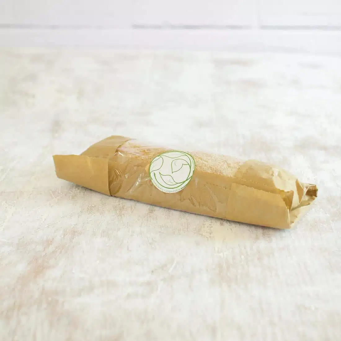 Vegware Compostable Kraft Sandwich Bags With PLA Window Large (Pack of 1000) - Image 2