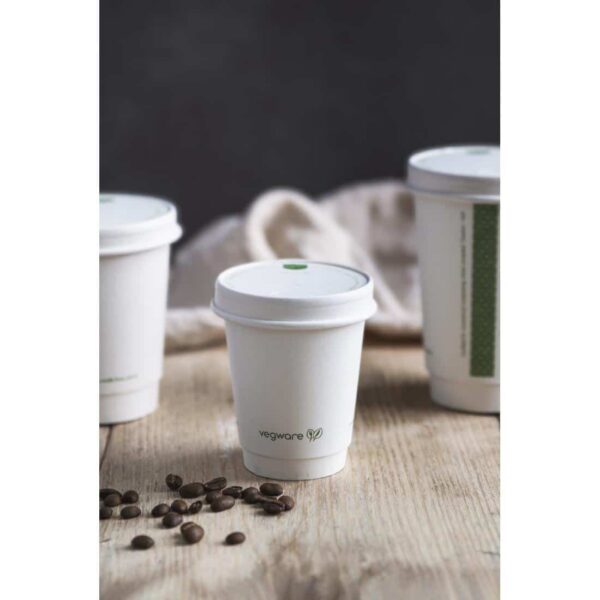 Vegware Hot Cup White Double Wall 8oz 79-Series (Pack of 500) - Image 4