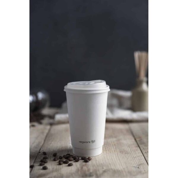 Vegware Hot Cup White Double Wall 16oz 89-Series (Pack of 400) - Image 5