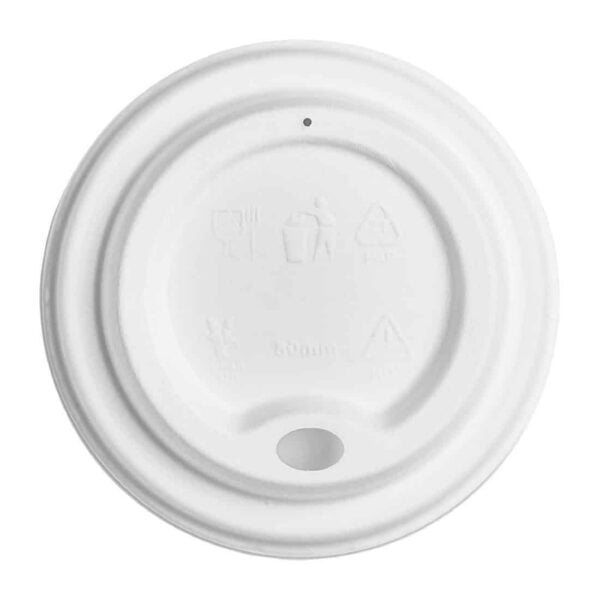 Vegware Hot Cup Lid Moulded Fibre 79-Series (Pack of 1000) - Image 2