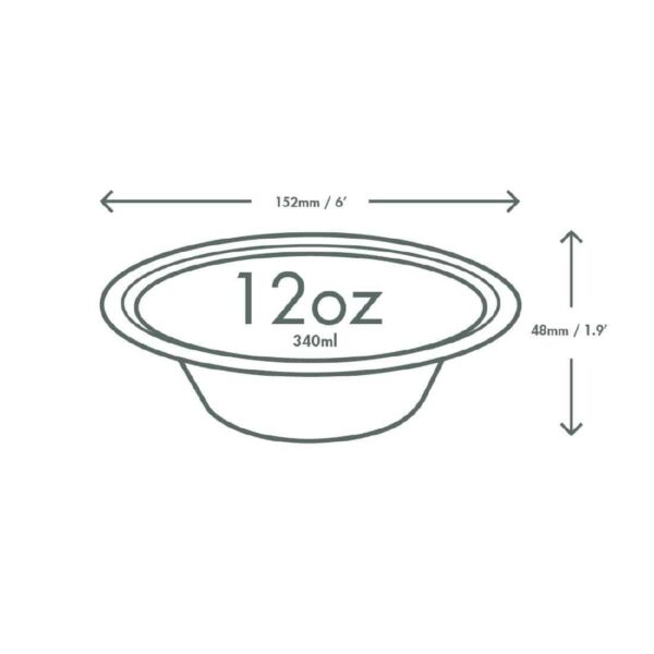 Vegware Compostable Nourish Moulded Fibre Bowl Natural 12oz/340ml (Pack of 500) - Image 4