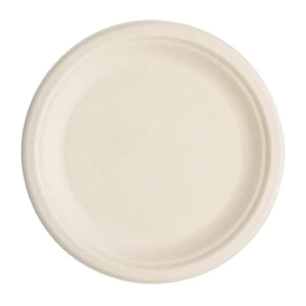 Vegware Compostable Nourish Moulded Fibre Plate Natural 7"/178mm (Pack of 500) - Image 2