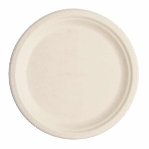 Vegware Compostable Nourish Moulded Fibre Plate Natural 9"/226mm (Pack of 500)