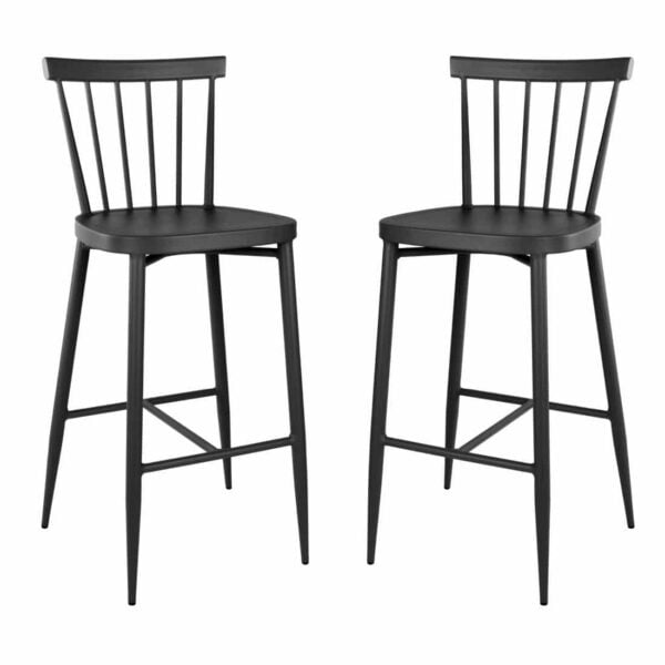 Bolero Windsor Aluminium Black High Stools (Pack of 2) - Image 5