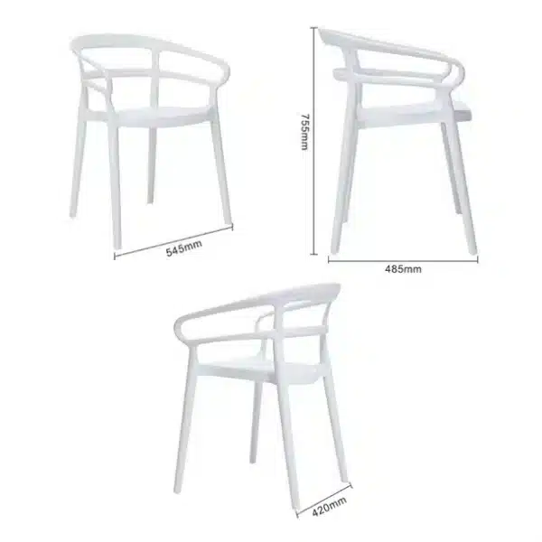 Bolero Mateo Café Chairs White (Pack of 2) - Image 6
